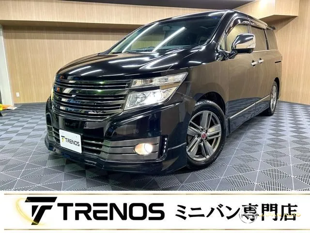 2012 Nissan Elgrand Rider Black Line Black Leather Seat